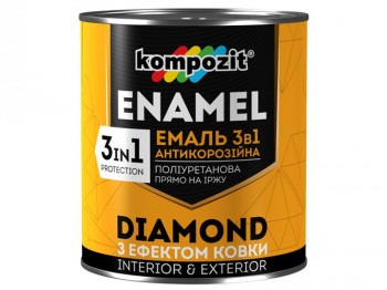 Емаль антикорозійна 3в1 Diamond Kompozit 0,65кг (Композит Діамант) Зелений