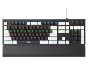 Клавиатура и мышь XO KB-06, механические клавиши, Rgbподсветка, симметричная форма, цвет черный микс