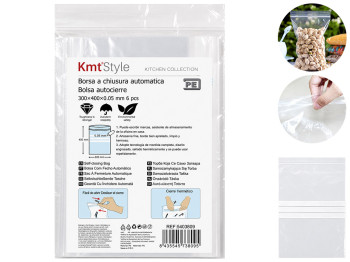 Пакеты с zip-lock KmtStyle, 300×400 мм, 6 шт, прозрачные