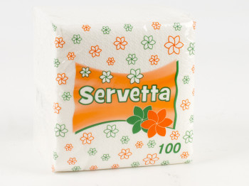 Салфетки Servetta Eco белые 24x24см 100шт