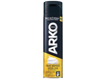Пена для бритья Arko Men Energy+, для всех типов кожи, женьшень, таурин, витамин Е, 200мл