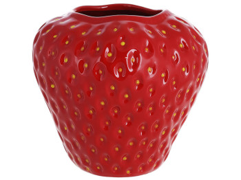 Ваза керамическая Strawberry, 15,5х15х16см, цвет - красный