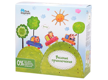 Набір дитячий PinkElephant "Веселі пригоди" (шампунь, піна для ванни, гігієнічна помада)