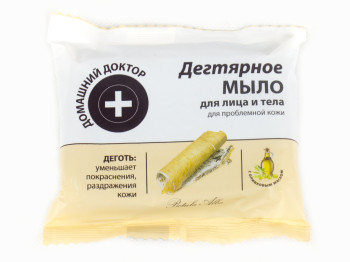 Мило для обличчя і тіла Домашній доктор Дігтярне - зменшує почервоніння, подразнення 70г