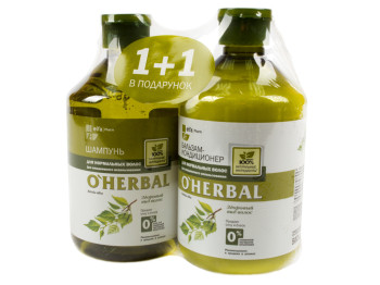 Органический набор O’Herbal Шампунь для норм. волос для ежедн. использ. 500мл+кондиционер 500мл