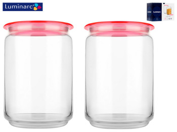 Набор банок Luminarc Plano Pink, 1л (цена за набор 2шт) 96862