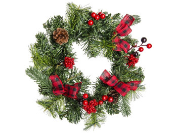 Декор різдвяний Магічна Новорічна Вінок 35х8,5х35см (ціна за 1шт)