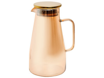 Графин стеклянный с металлической крышкой, 1,6л