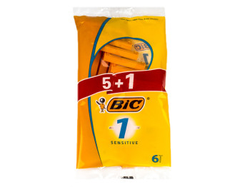 Станки для бритья Bic "Sensitive 1" 1 лезвие (цена за набор 5+1шт)