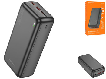 Універсальна мобільна батарея Borofone BJ38B Power 22.5W+PD20W 30000 mAh Колір Чорний