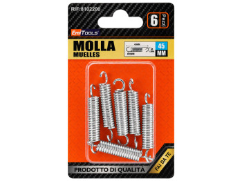 Пружины растяжения Emi Tools, сталь, 1,5×8×45мм, 6шт, (цена за набор)