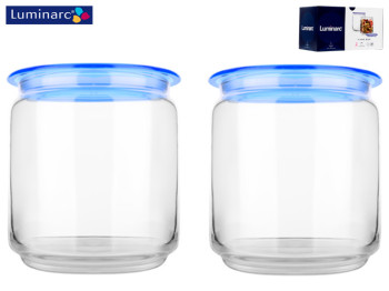 Набор банок Luminarc Plano Blue, 750мл (цена за набор 2шт) 96787