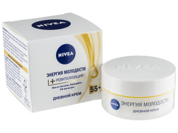 Крем для обличчя Nivea "Енергія молодості+ревіталізація" 55+ денний 50мл