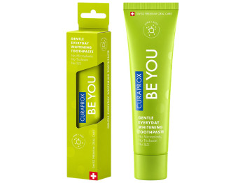 Зубна паста Curaprox Be You Apple Aloe, ензимне відбілювання, ментол, 60мл