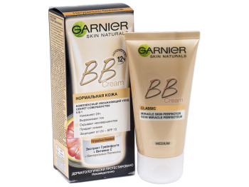 BB-крем для нормальної шкіри Garnier Skin Naturals "Секрет досконалості" натурально-бежевий 50мл