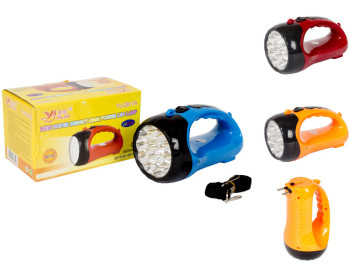 Фонарь ручной YAJIA 15 LED. Встроенный аккумулятор. Зарядка от сети.