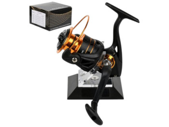 Катушка фидерная, 4000 3bb, металл, пластик, цвет чёрный с медно-золотыми элементами