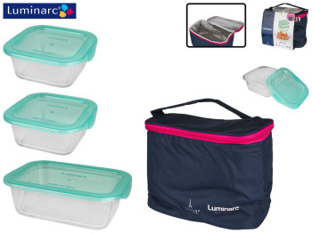 Набор контейнеров Luminarc Keepn Box в термосумке (2шт 380мл, 820мл) (цена за набор 4 пр.) 88884