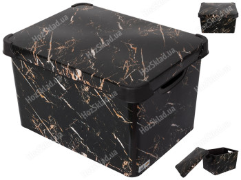 Контейнер Violet House Decor Marble Black, 20л, 8690066733558