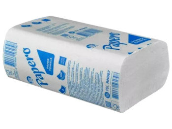 Полотенце бумажное Papero, двухслойное, VV-сложение, 150 листов, 210×190мм, цвет белый