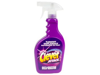 Жидкость-пятновыводитель Clever Attack спрей 450мл Польша