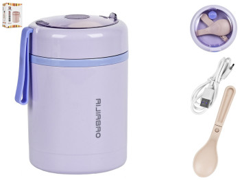 Ланч-бокс электрический с подогревом USB, 600мл, 9,5х14,5см