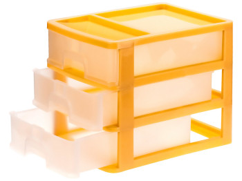 Комод настольный R-Plastic А4 на 3 ящика, бежевый, 35x25,5x28см, 03302