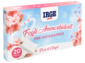 Серветки для сушильної машини IRGE Fogli Ammorbidenti, аромат квітучої вишні, 20 шт