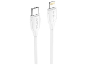 Кабель USB Borofone BX19 Type-C to Lightning 20W 2m Колір Бiлий