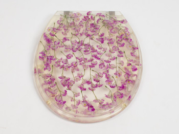 Крышка для унитаза прозрачная акриловая с хромироваными креплениями