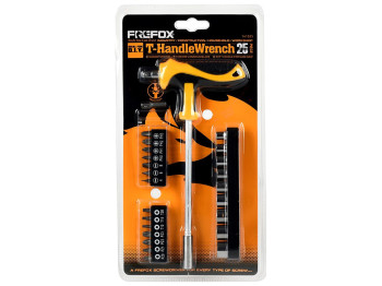 Викрутка з Т-подібною ручкою і насадками (ціна за набір 24предмета)