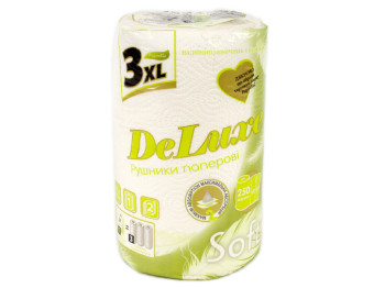 Полотенца бумажные двухслойные DeLuxe 3XL (цена за 1 рулон)