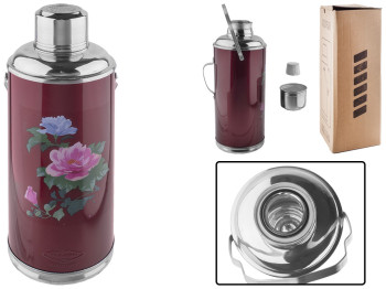 Термос Китай 3,2л металлический со стеклянной колбой