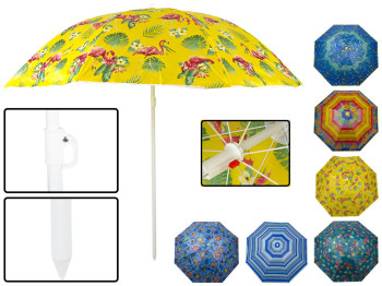 Зонт пляжный Stenson "Designs" MIX D1,75м