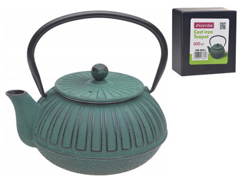 Чайник заварочный Kamille чугунный (зеленый), 600мл