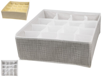Ящик-органайзер ПВХ для хранения белья Besser Royal 16 отделений 32х32х12см 32321216