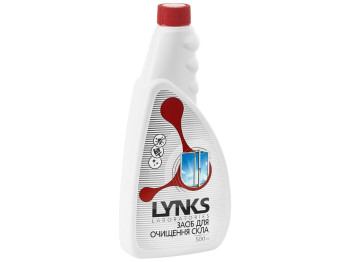 Средство для очищения стекла Lynks Laboratories, инновационная формула, со спиртом, 500мл, запаска