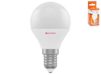 Лампа світлодіодна куля Electrum Led A-LB-1871 G45 6W цоколь-Е14-маленький, теплий білий світ
