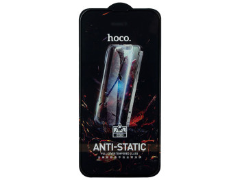 ПОШТУЧНО (тех.пак) Защитное стекло Hoco G10 HD Anti-static for Apple Iphone 13/13 Pro/14 Чёрный