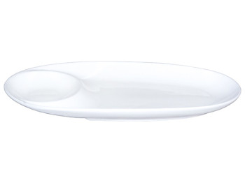 Блюдо овальне, з соусницею, 38см