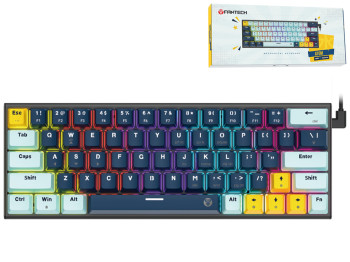 Клавиатура игровая Fantech ATOM63 MK874V2 Red Switch, Цвет Navy