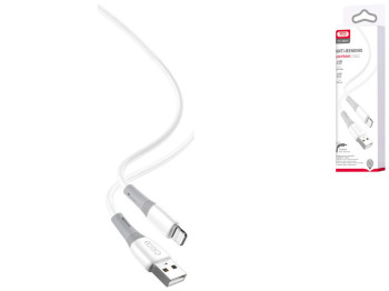 Кабель USB XO NB225 Silicone two-color Lightning, Белый