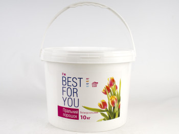 Стиральный порошок бесфосфатный универсальный "Best for You" 10кг (ведро) Чехия