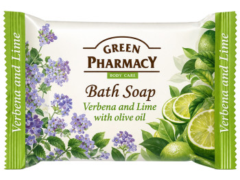 Мыло твердое Green Pharmacy Вербена и лайм, с экстрактами вербены, лайма и оливковым маслом, 100г