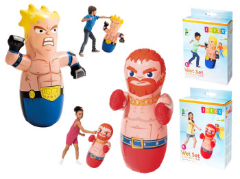 Боксерская груша-неваляшка Intex 44672, боксер, рестлер, винил (цена за 1 шт)