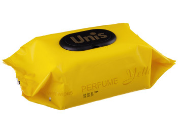 Вологі серветки Unis Perfume Yellow антибактеріальні 84шт з клапаном