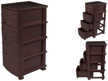 Комод "Ажур" (колір - коричневий) Efe plastics 47х38х90см