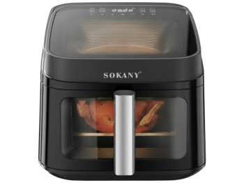 Аэрофритюрница Sokany, сенсорная, 1700Вт, пластик, металл, 7,5л, 50,2×34,5×31,2см, цвет черный