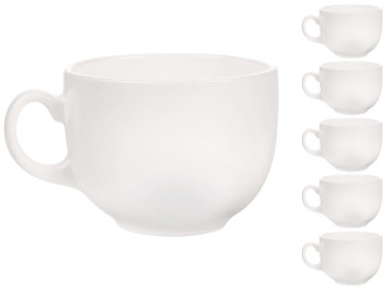 Чашка Luminarc Essence White, закаленное стекло, 220мл, цвет белый (цена за набор 6шт)