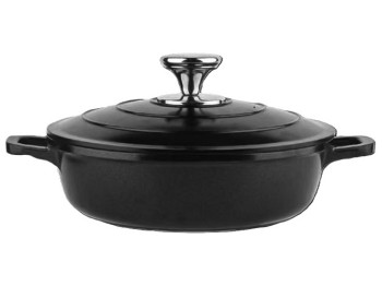 Сотейник Benson, антипригарное покрытие с металлической крышкой, 24х6,5см